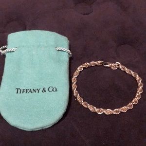 Tiffany & Co sterling silver and 18k gold rope chain bracelet